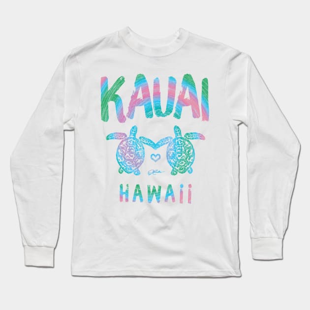 Kauai, Hawaii Sea Turtle Long Sleeve T-Shirt by jcombs